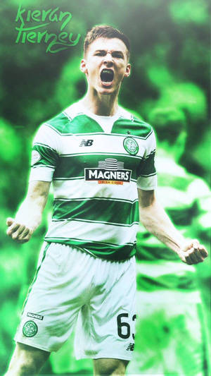 Shouting Kieran Tierney Fan Edit Wallpaper