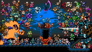 Shovel Knight And Mega Man Characters Wallpaper