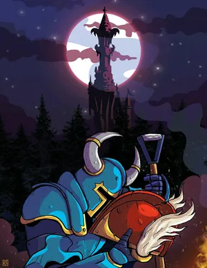 Shovel Knight With Shield Knights Helmet Wallpaper