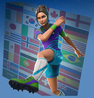 Show Off Your Athleticism With The Fortnite Soccer Skin Wallpaper
