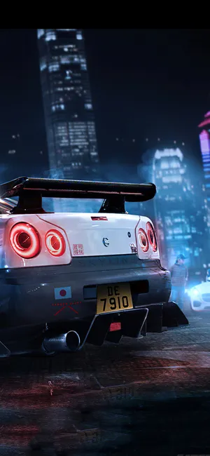 Show Off Your Style With The Nissan Skyline Iphone Wallpaper