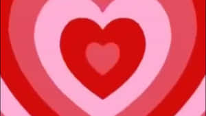 Show Your Love For The Powerpuff Girls With This Romantic Heart Background. Wallpaper
