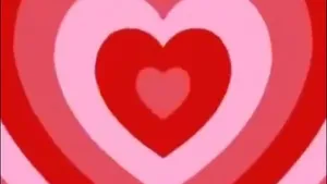 Show Your Love For The Powerpuff Girls With This Romantic Heart Background. Wallpaper