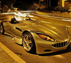 Showcasing Beautiful, Shining Gold Cars Wallpaper