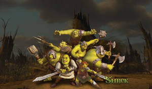 Shrek And The Ogre Resistance Wallpaper
