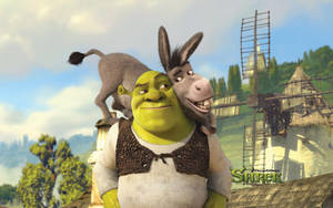 Shrek Donkey Iconic Duo Wallpaper