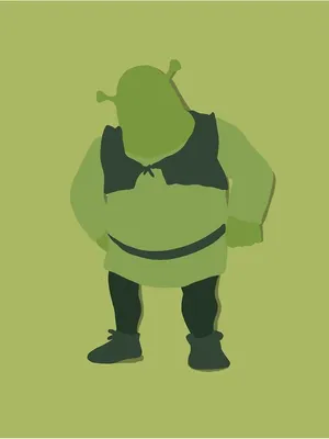 Shrek Green Minimalist Art Wallpaper