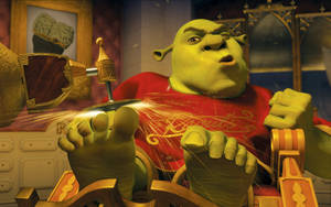 Shrek The Third Cleaning Feet Wallpaper