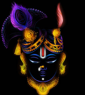 Shrinathji In Neon Art Wallpaper