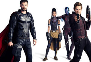 Shuri, Thor And Other Marvel Wallpaper