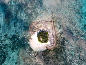 Siargao Island Guyam Top View Wallpaper