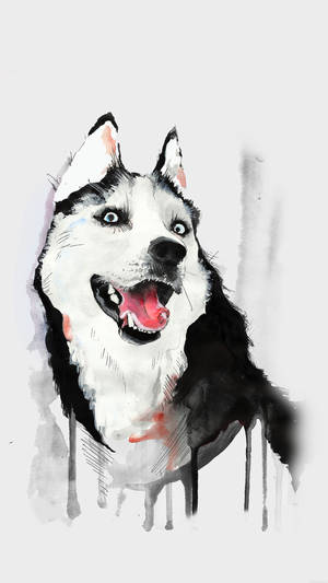 Siberian Husky Smartphone Background Wallpaper