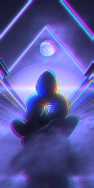 Sick Phone Hooded Person And Moon Wallpaper