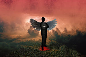 Silhouette Of Angel Wallpaper