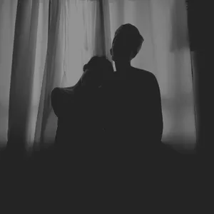 Silhouette Of Gay Couple Wallpaper