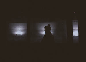 Silhouette Scary Dark Paranormal Room Wallpaper