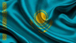 Silk Kazakhstan Flag Wallpaper