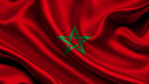 Silky Red Morocco Flag Wallpaper
