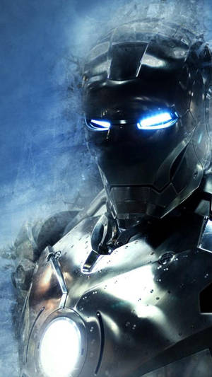 Silver Art Iron Man Iphone Wallpaper