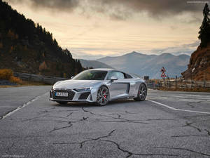 Silver Audi R8 Wallpaper