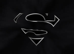 Silver Black Minimalist Superman Symbol Iphone Wallpaper