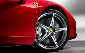 Silver Ferrari Rim Wallpaper