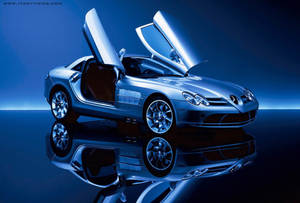 Silver Mercedes-benz Gull-wing Doors Hd Wallpaper