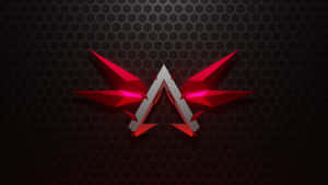 Silver Metal Apex Legends Logo With Wings Wallpaper