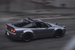 Silver Nissan Silvia S13 Wallpaper