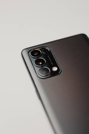 Silver Oppo Phone Camera Lenses Wallpaper