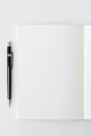 Silver Pen On A Blank Page Wallpaper