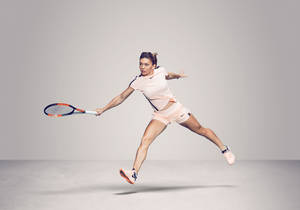 Simona Halep White Background Wallpaper