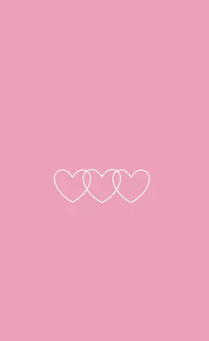 Simple Aesthetic Girly Hearts Wallpaper