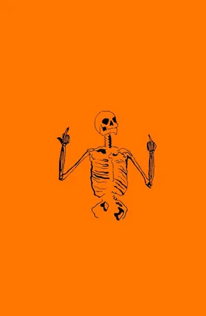 Simple Aesthetic Rude Skeleton Wallpaper