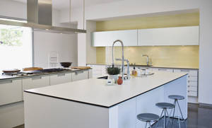 Simple And Clean Kitchen Background Wallpaper