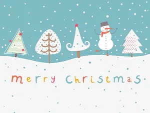 Simple And Cute Christmas Snow Art Ipad Wallpaper