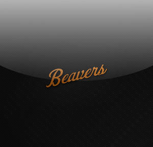 Simple Beavers Oregon State University Black Wallpaper