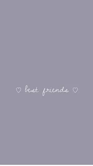 Simple Best Friends And Hearts Wallpaper