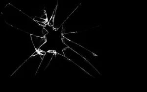 Simple Black Broken Screen Hd Wallpaper