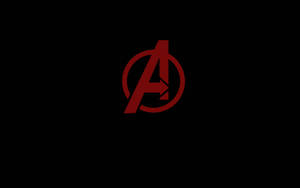 Simple Black Marvel Avengers Logo Red Aesthetic Wallpaper