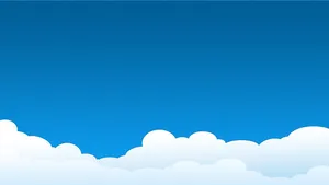 Simple Cartoon Clouds Sky Wallpaper