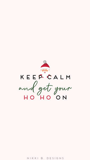 Simple Cute Christmas Iphone Keep Calm Wallpaper