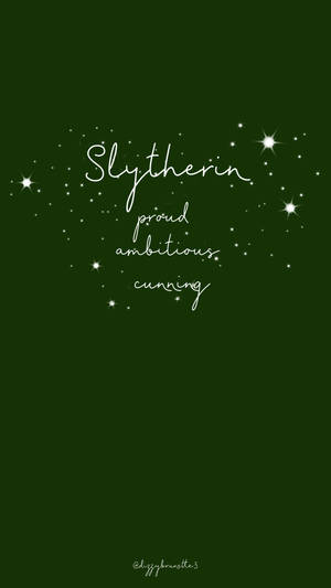 Simple Cute Harry Potter Slytherin Green Wallpaper