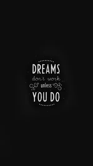 Simple Dreams Quote Art Iphone Wallpaper