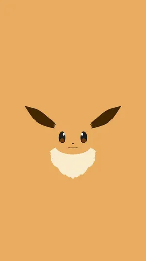 Simple Eevee Caricature Mobile Wallpaper