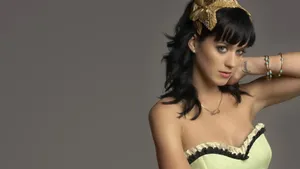 Simple Katy Perry In Yellow Dress Hd Wallpaper