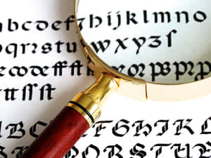 Simple Magnifying Glass Transcription Document Wallpaper