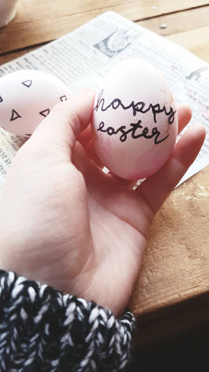 Simple Marker Diy Happy Easter Egg Wallpaper