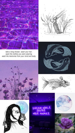 Simple Pisces Aesthetic Art Wallpaper