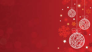 Simple Red And White Christmas Background Wallpaper
